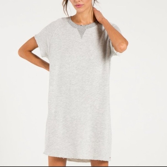 NWT N:Philanthropy CalaLilly Gray Mini Sleeve Sweatshirt Dress Size Small - Picture 6 of 16